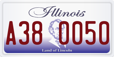 IL license plate A380050