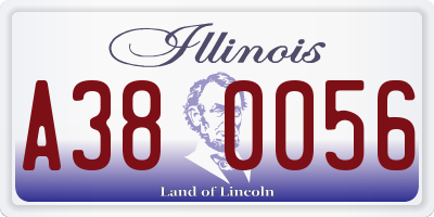 IL license plate A380056