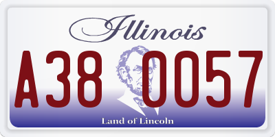 IL license plate A380057
