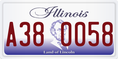 IL license plate A380058