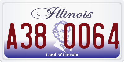 IL license plate A380064