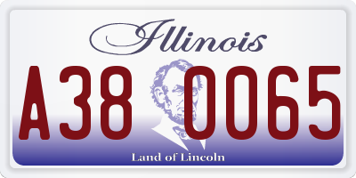 IL license plate A380065