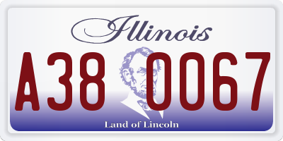 IL license plate A380067