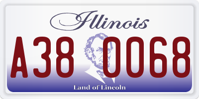 IL license plate A380068