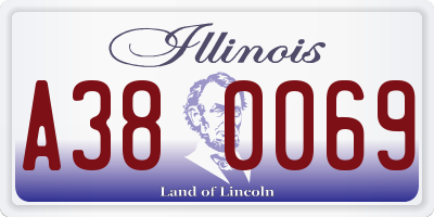 IL license plate A380069