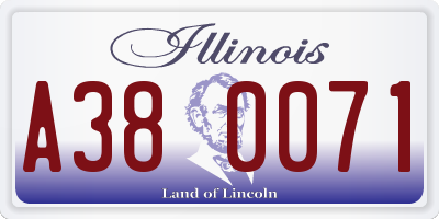 IL license plate A380071