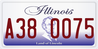 IL license plate A380075