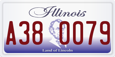 IL license plate A380079
