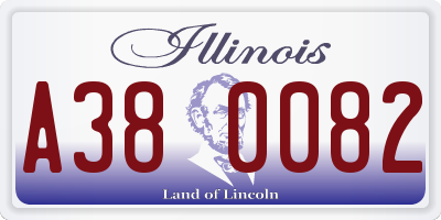 IL license plate A380082