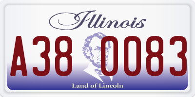 IL license plate A380083