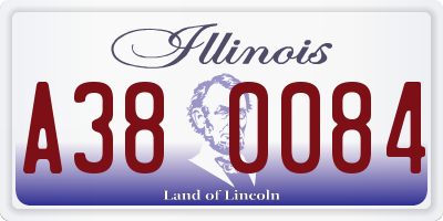 IL license plate A380084