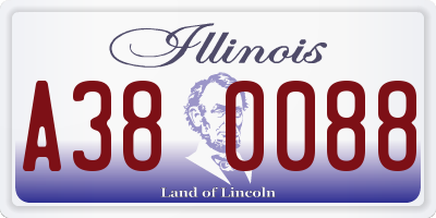 IL license plate A380088
