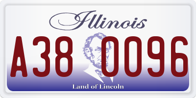 IL license plate A380096