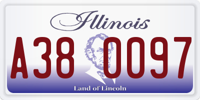 IL license plate A380097
