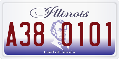 IL license plate A380101