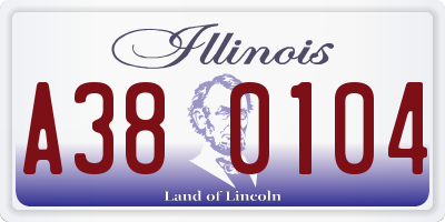 IL license plate A380104