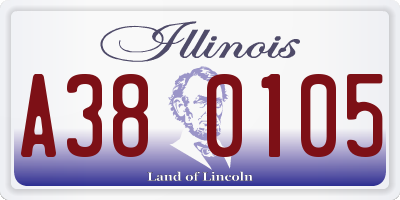 IL license plate A380105