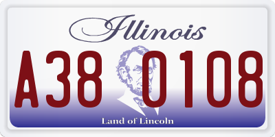 IL license plate A380108