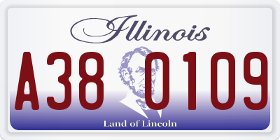 IL license plate A380109