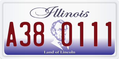 IL license plate A380111