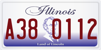 IL license plate A380112