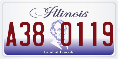 IL license plate A380119