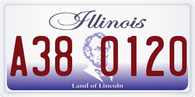 IL license plate A380120