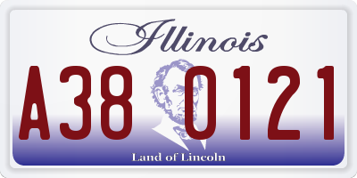 IL license plate A380121