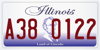 IL license plate A380122
