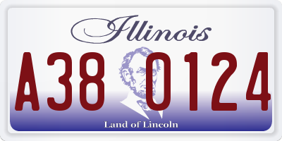 IL license plate A380124