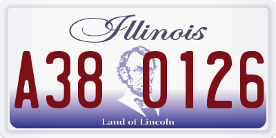 IL license plate A380126