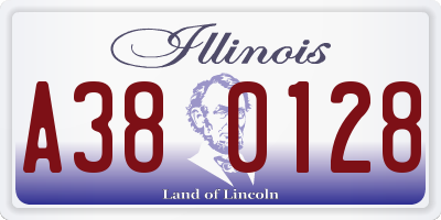IL license plate A380128
