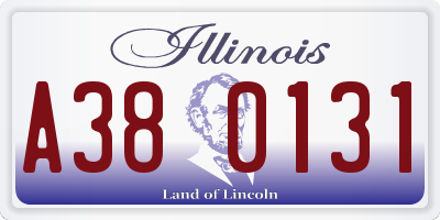 IL license plate A380131