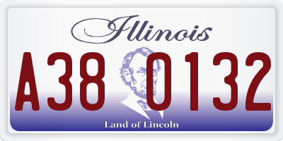 IL license plate A380132