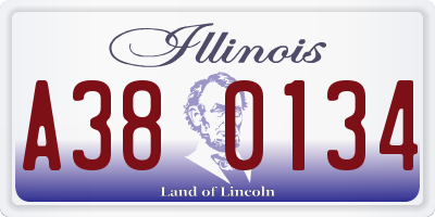 IL license plate A380134