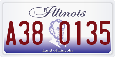 IL license plate A380135