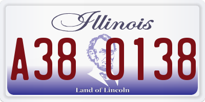 IL license plate A380138