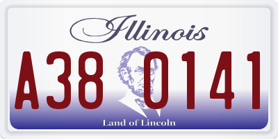 IL license plate A380141