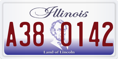 IL license plate A380142