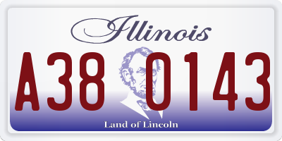 IL license plate A380143