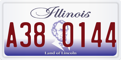 IL license plate A380144