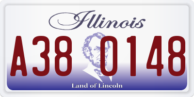 IL license plate A380148