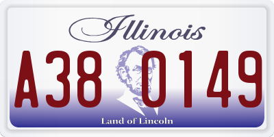 IL license plate A380149