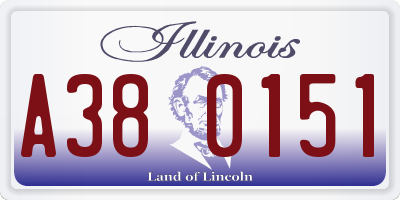 IL license plate A380151