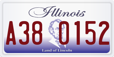 IL license plate A380152