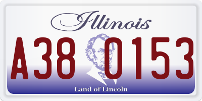 IL license plate A380153