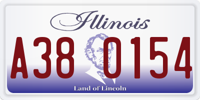 IL license plate A380154