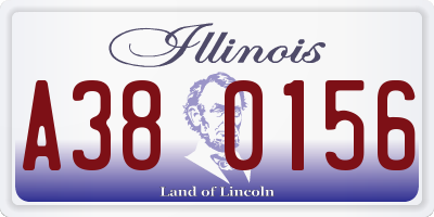 IL license plate A380156