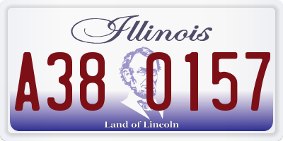 IL license plate A380157