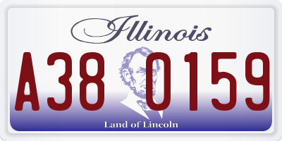 IL license plate A380159